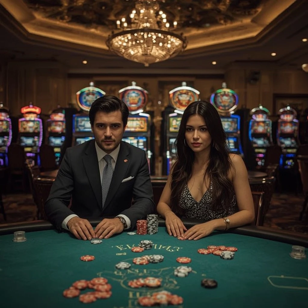 Due giocatori di poker al FullSlot Casino